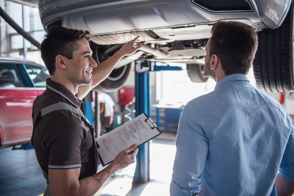 At the auto service